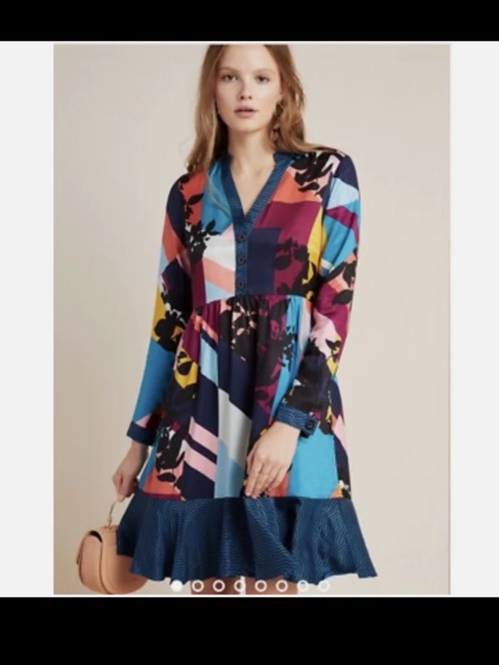 NWT Anthropologie Maeve Gillian Abstract Shirtdress Size Medium